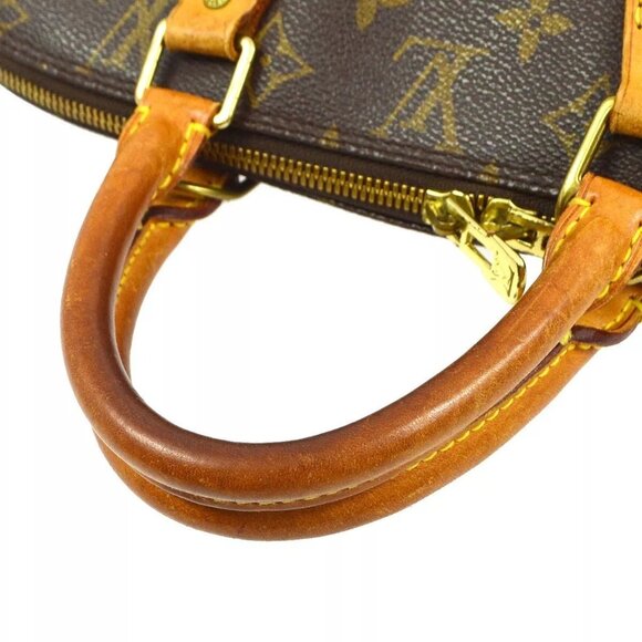 809302AM (C4) Louis Vuitton Satchel Bag Alma Brown Monogram - Picture 6 of 9